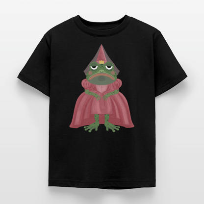der-ungekusste-froschkonig-kinder-t-shirt - Schwarz