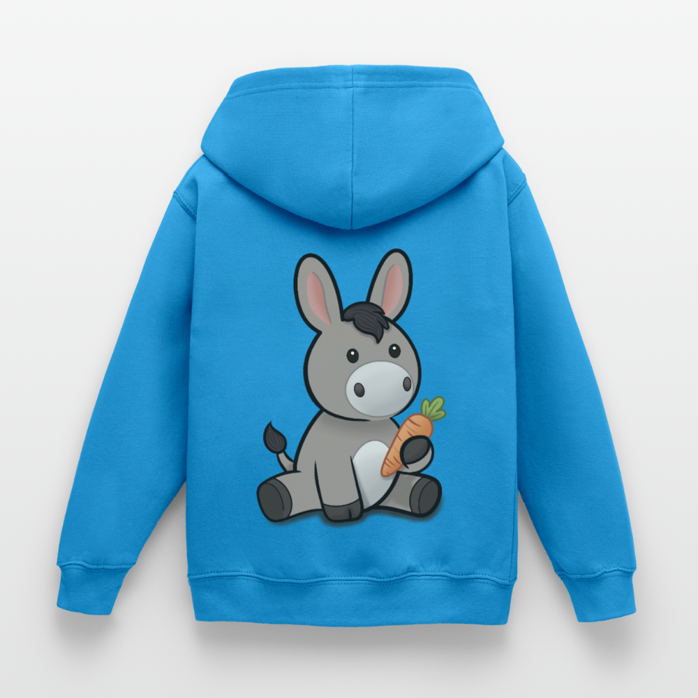 der-kleine-esel-kinder-hoodie - Meeresblau