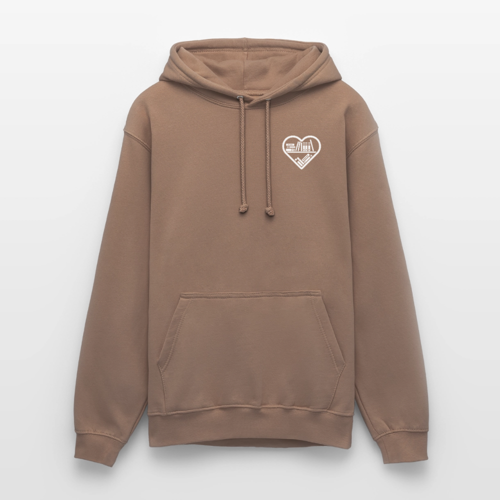 buchverliebt-unisex-hoodie - Mokka