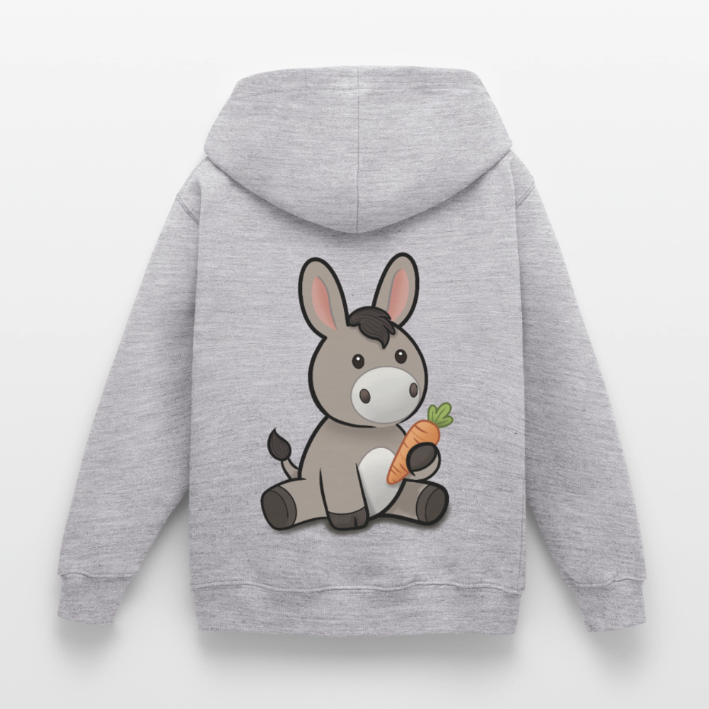 der-kleine-esel-kinder-hoodie - Hellgrau meliert
