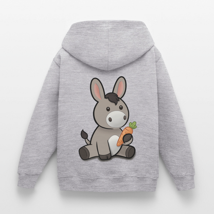 der-kleine-esel-kinder-hoodie - Hellgrau meliert