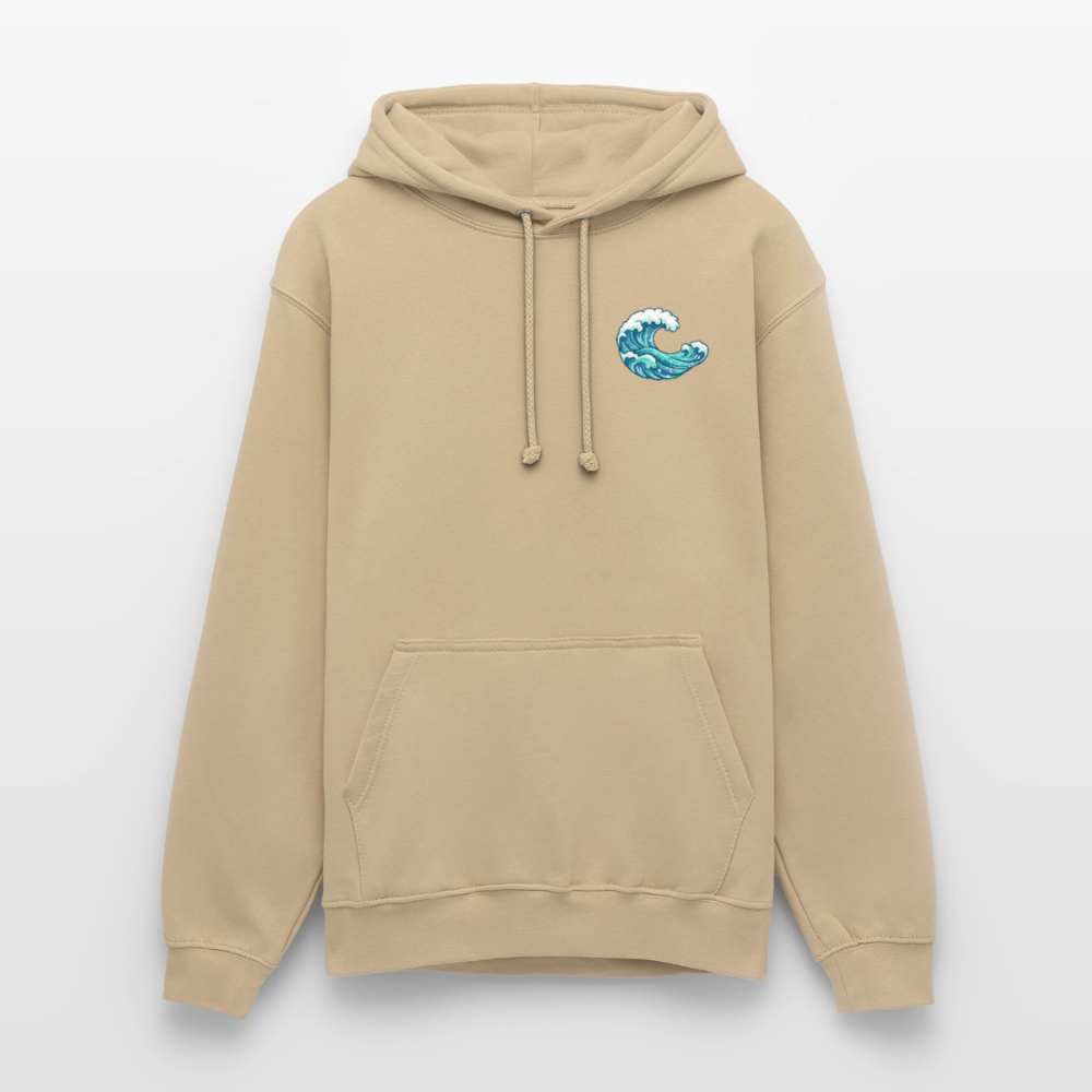Kleiner.Delfin .große.Welle.unisex.hoodie - Beige