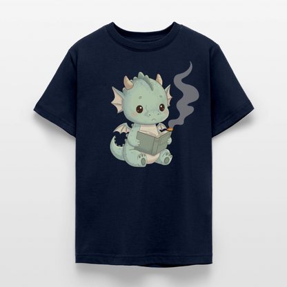 kleiner-bucherdrache-teenager-t-shirt - Navy