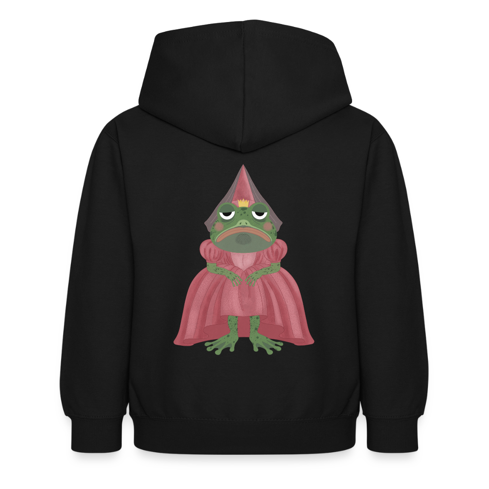 der.ungekuesste.froschkoenig.kinder.hoodie - Schwarz