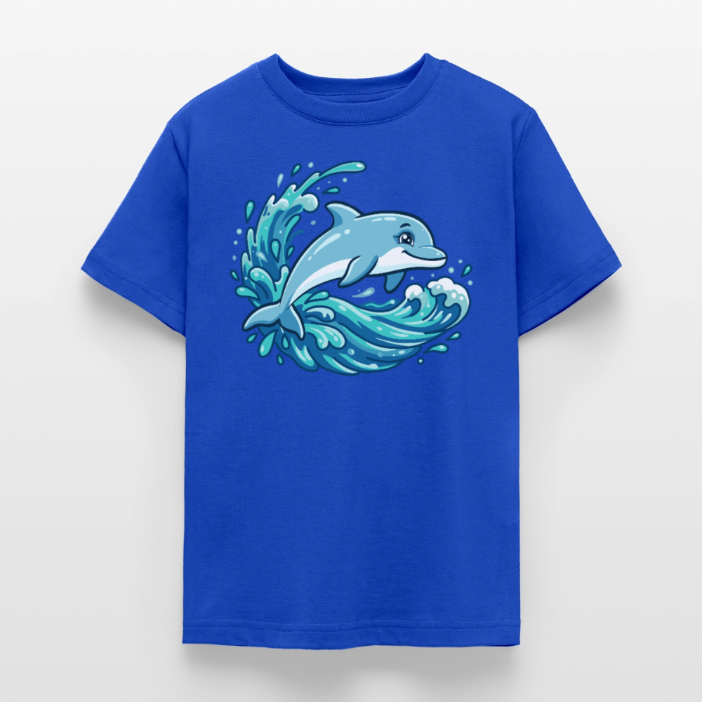 kleiner.delfin.grosse.welle.teenager.standard - Royalblau
