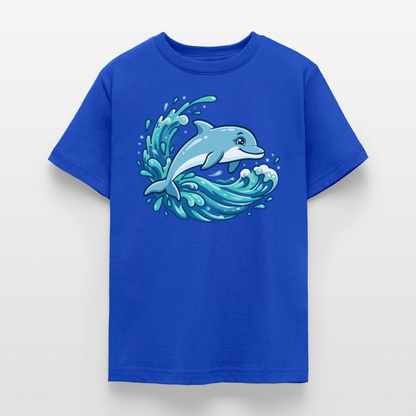 kleiner.delfin.grosse.welle.teenager.standard - Royalblau