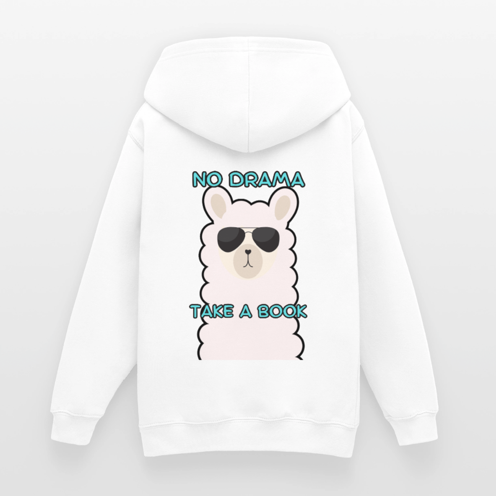 no-drama-teenager-hoodie - Weiß
