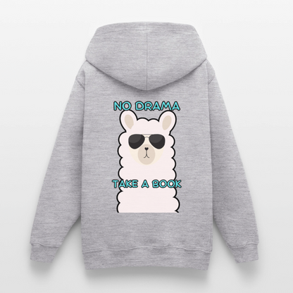 no-drama-teenager-hoodie - Hellgrau meliert