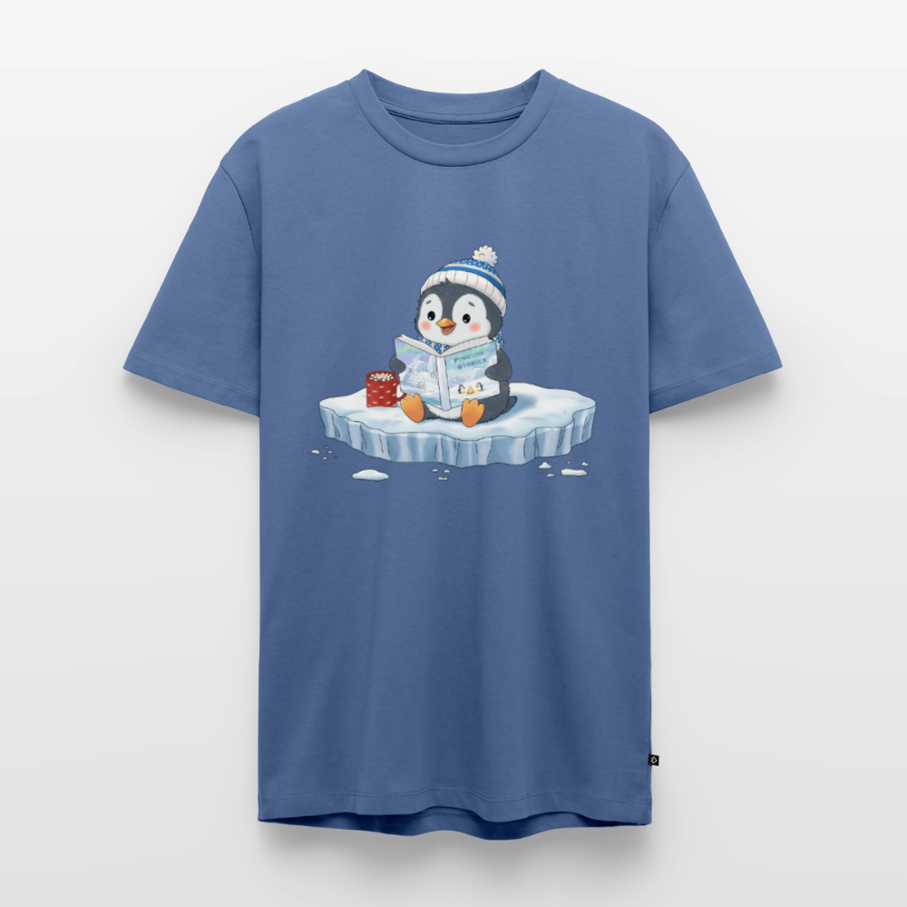 Cozy Pinguin Stories Flocke | Premium T-Shirt für Männer - Taubenblau