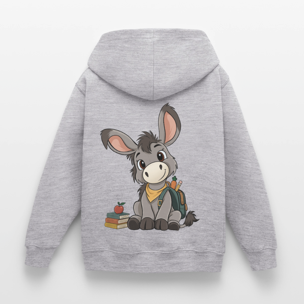 der-kleine-esel-classic--kinder-hoodie - Hellgrau meliert