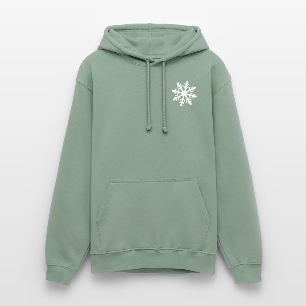 cozy.pinguin.stories.unisex.hoodie - Graugrün