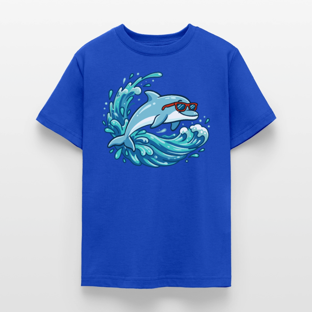 kleiner.delfin.grosse.welle.kinder.super.cool - Royalblau