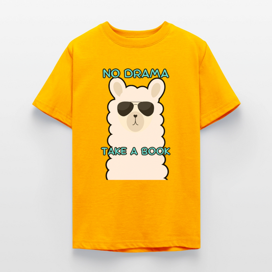no-drama-teenager-t-shirt - Gold