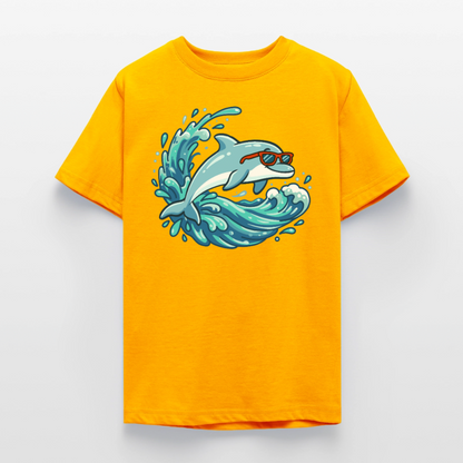 kleiner.delfin.grosse.welle.kinder.super.cool - Gold