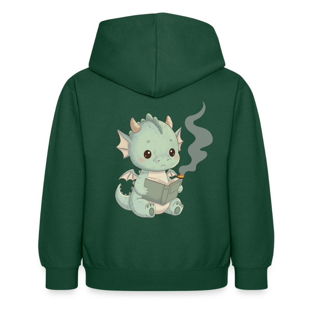 Kleiner.buecherdrache.kinder.hoodie - Flaschengrün
