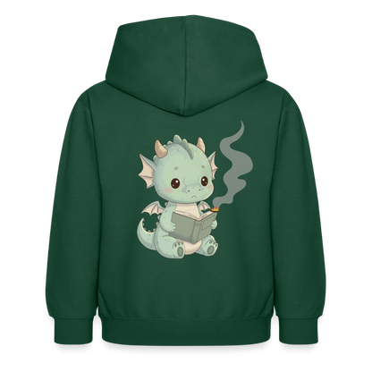 Kleiner.buecherdrache.kinder.hoodie - Flaschengrün