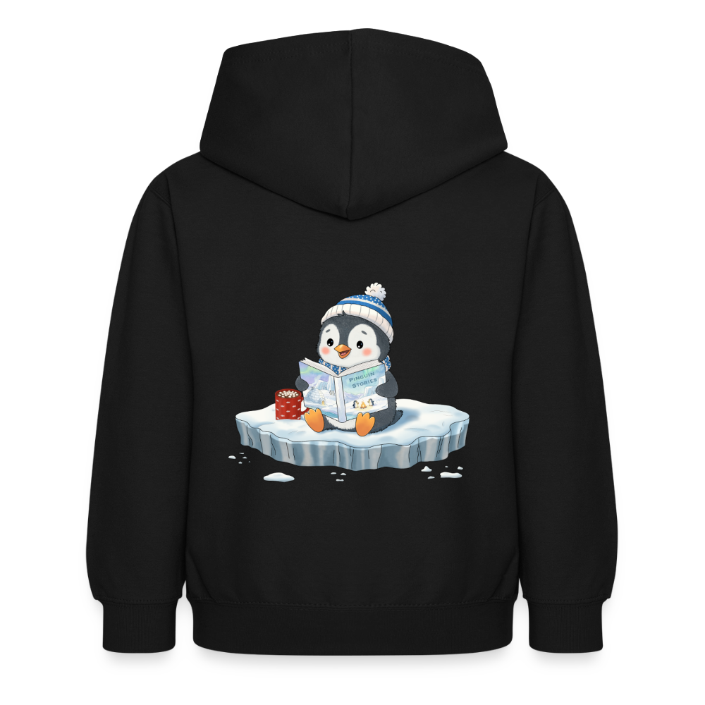 cozy.pinguin.stories.kinder.hoodie - Schwarz