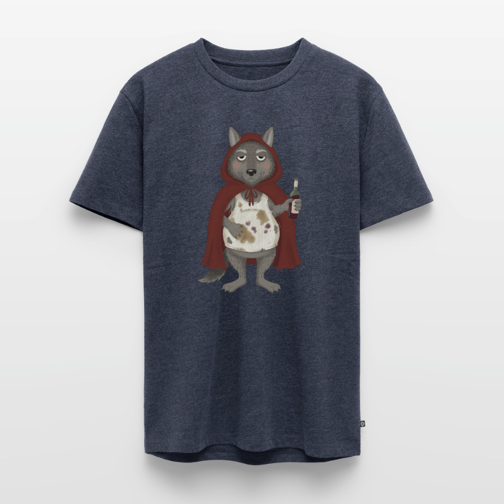 Der.asozial.wolf.männer.shirt - Jeansblau 