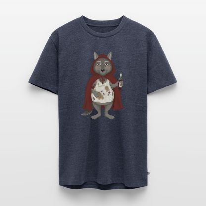 Der.asozial.wolf.männer.shirt - Jeansblau 