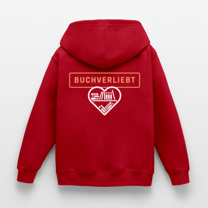 buchverliebt-kinder-hoodie - Rot