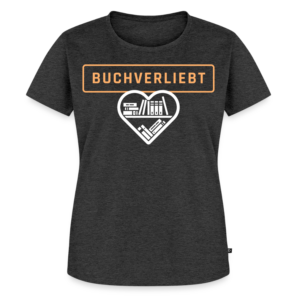 buchverliebt-frauen-shirt - Anthrazit meliert
