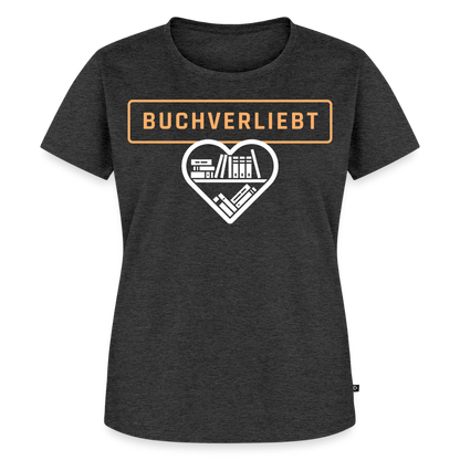 buchverliebt-frauen-shirt - Anthrazit meliert