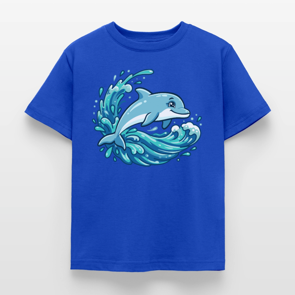 kleiner.delfin.grosse.welle.kinder.standard - Royalblau