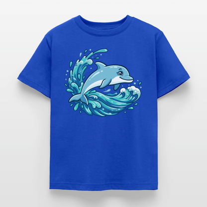 kleiner.delfin.grosse.welle.kinder.standard - Royalblau