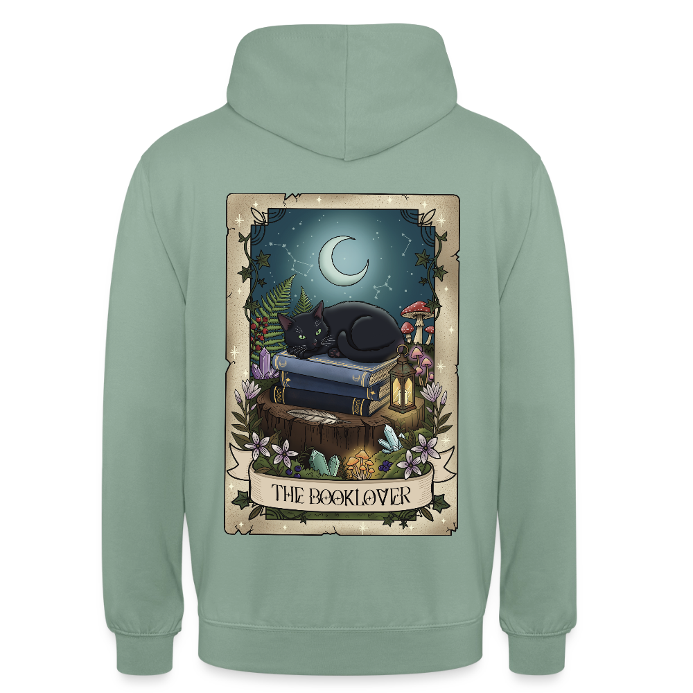 Tarotkarten-Booklover-unisex-hoodie - Graugrün
