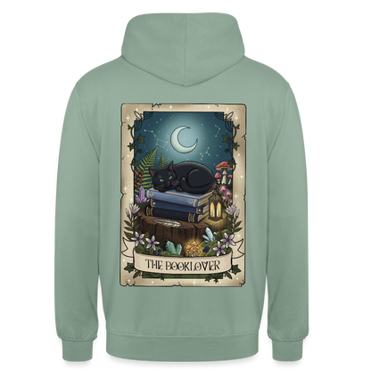Tarotkarten-Booklover-unisex-hoodie - Graugrün