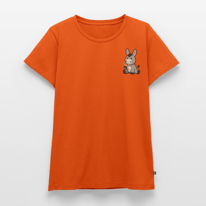 der-kleine-esel-frauen-shirt-pocket - Orange 