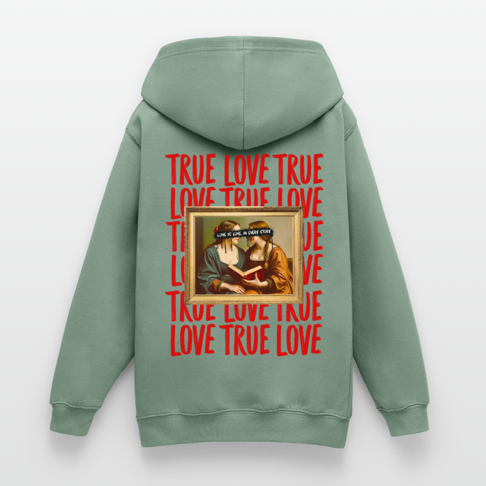 love.is.love.women.unisex.hoodie - Graugrün