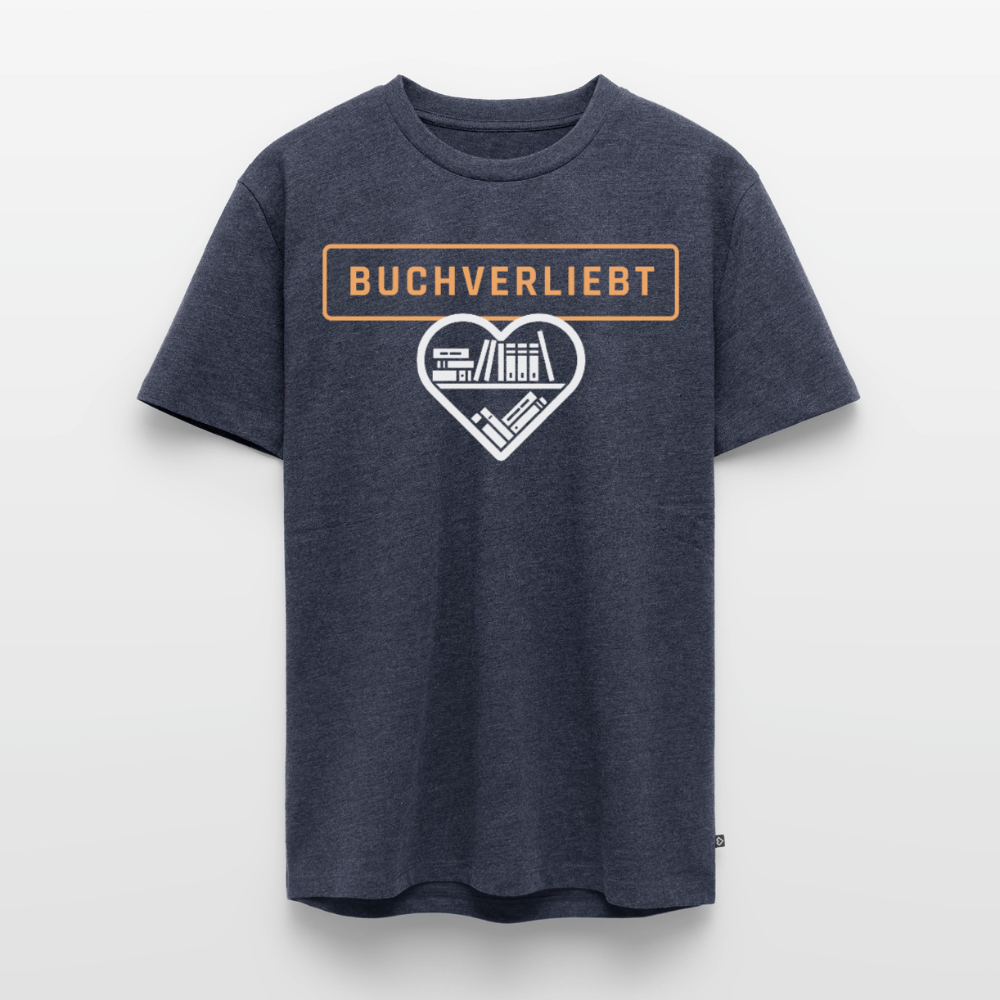 buchverliebt-männer-shirt - Jeansblau 
