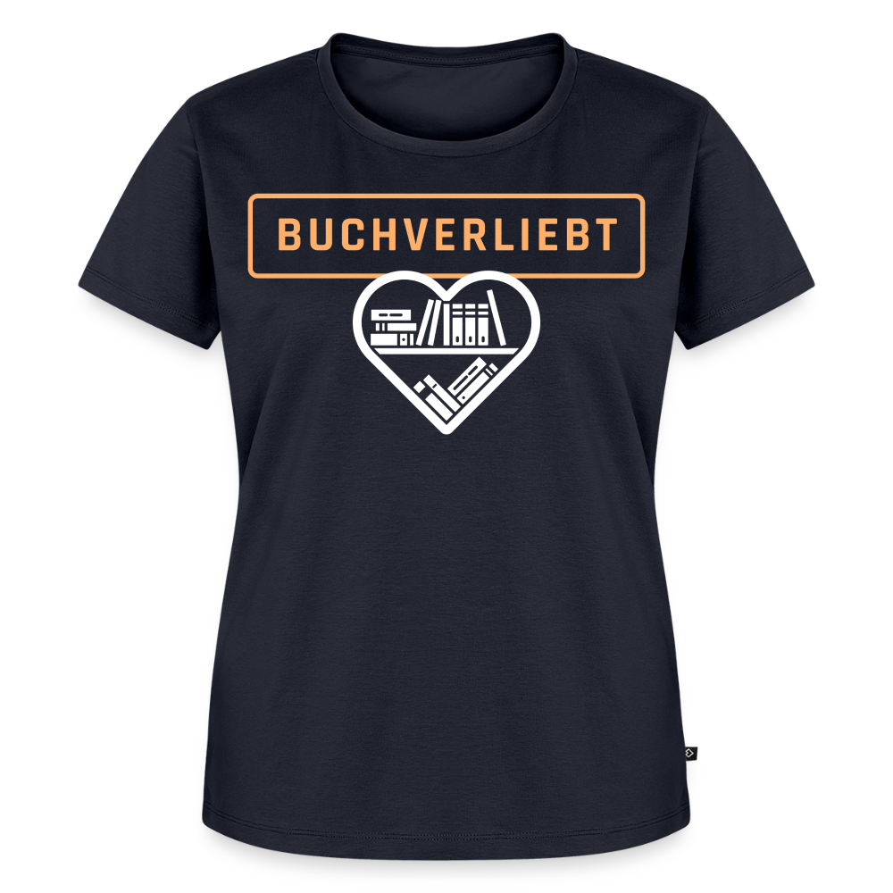 buchverliebt-frauen-shirt - Navy