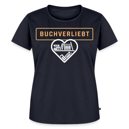buchverliebt-frauen-shirt - Navy