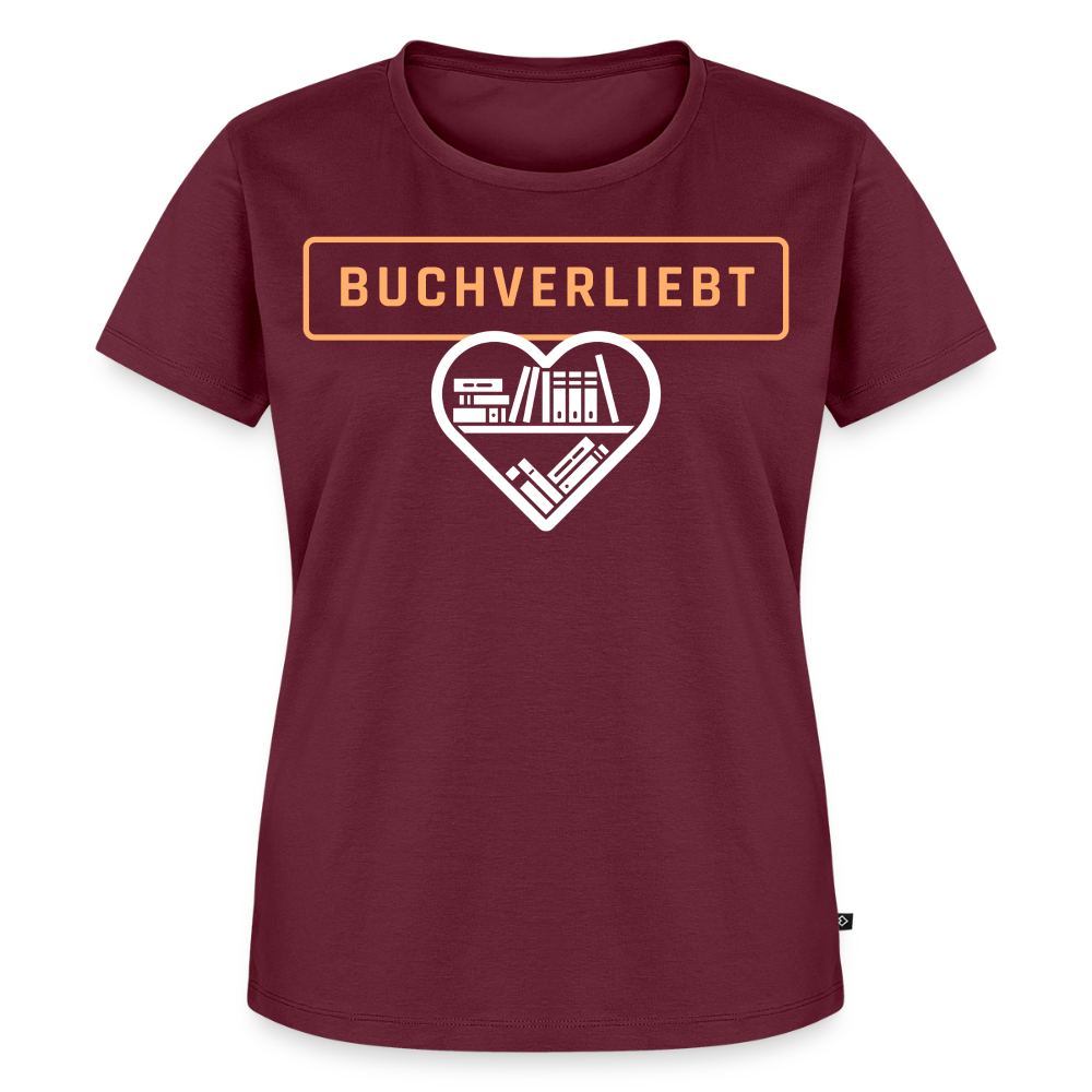 buchverliebt-frauen-shirt - Burgunderrot