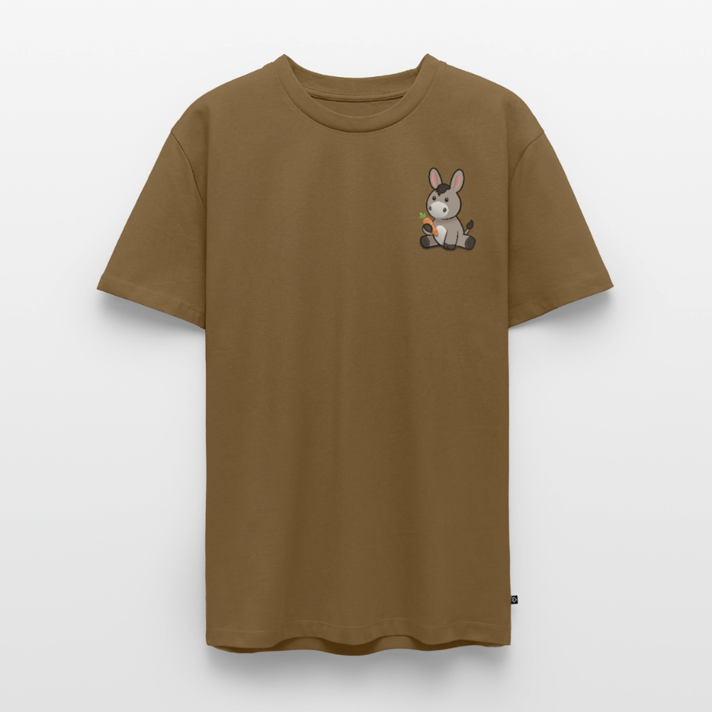 der-kleine-esel-männer-shirt-pocket - Nussbraun