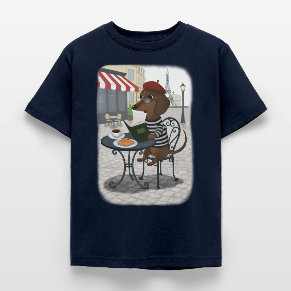 dackel-in-paris.tres.pawfect.kinder.t-shirt - Navy