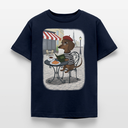 dackel-in-paris.tres.pawfect.kinder.t-shirt - Navy
