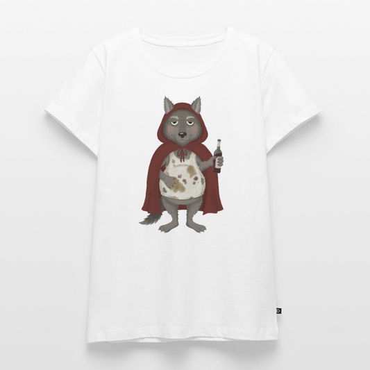 Der.asozial.wolf.frauen.shirt - Weiß