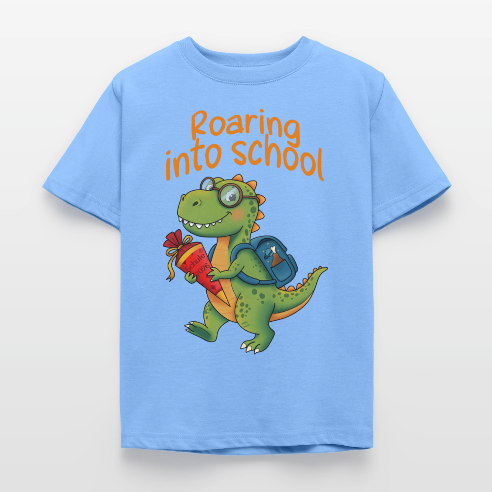 roaring-into-shool-kinder-t-shirt - Himmelblau