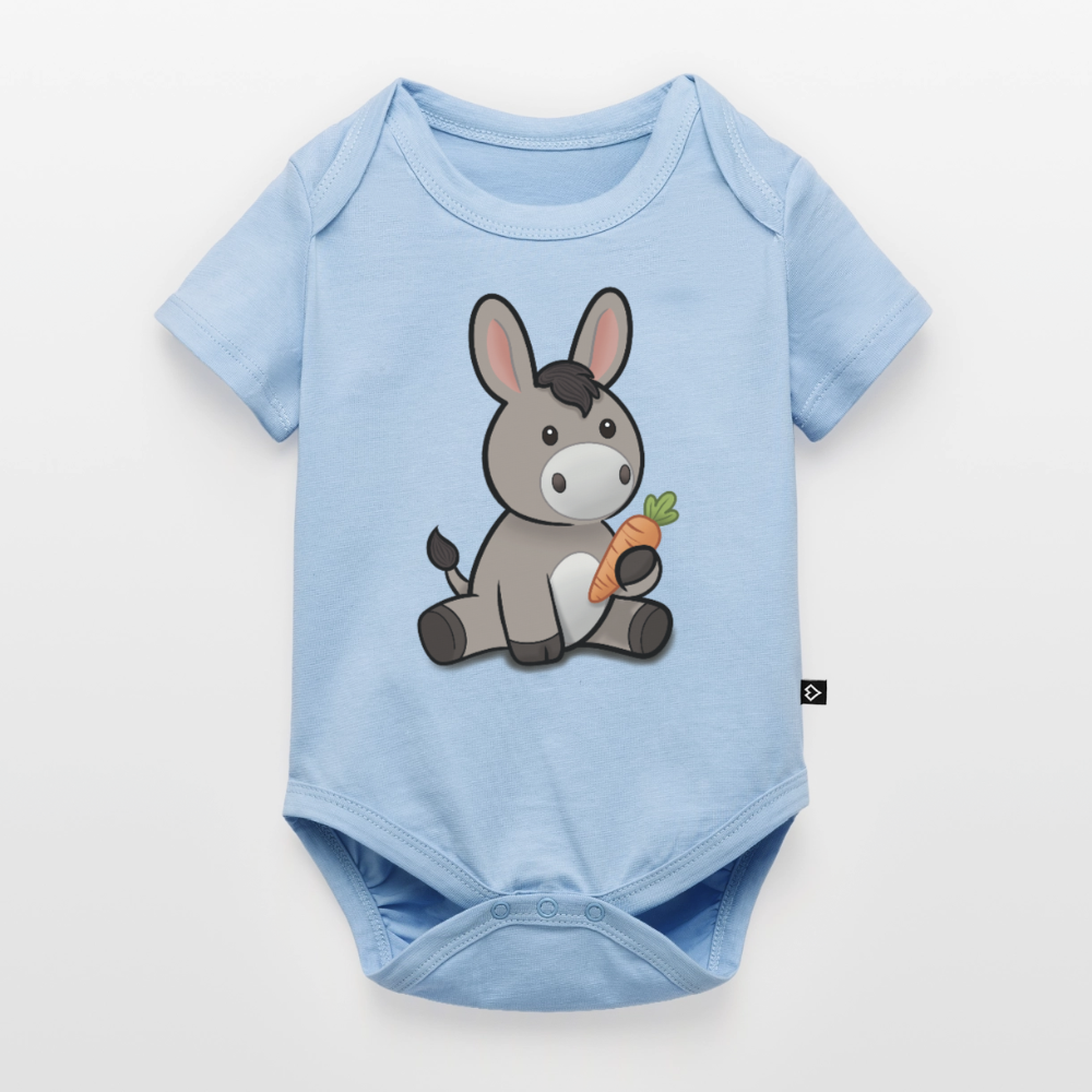 der-kleine-esel-baby-bio-body - Hellblau
