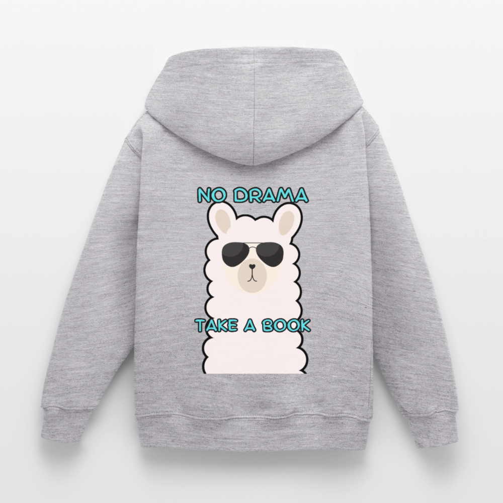 no-drama-kinder-hoodie - Hellgrau meliert