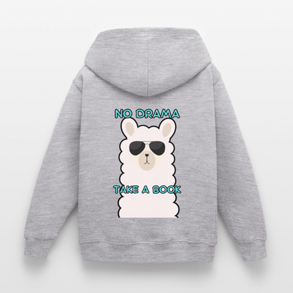 no-drama-kinder-hoodie - Hellgrau meliert