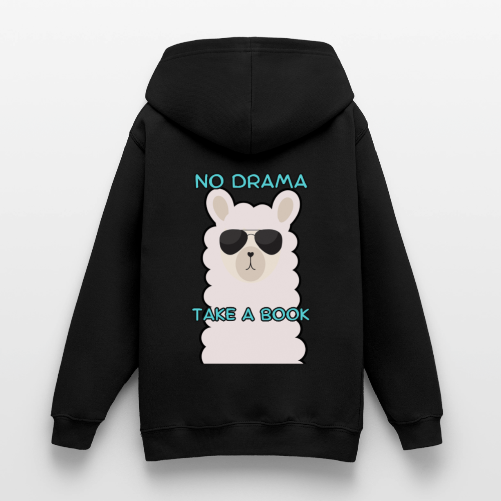 no-drama-teenager-hoodie - Schwarz
