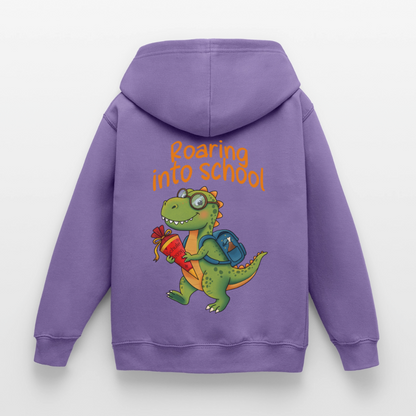 roaring-into-shool-kinder-hoodie - Lavendel