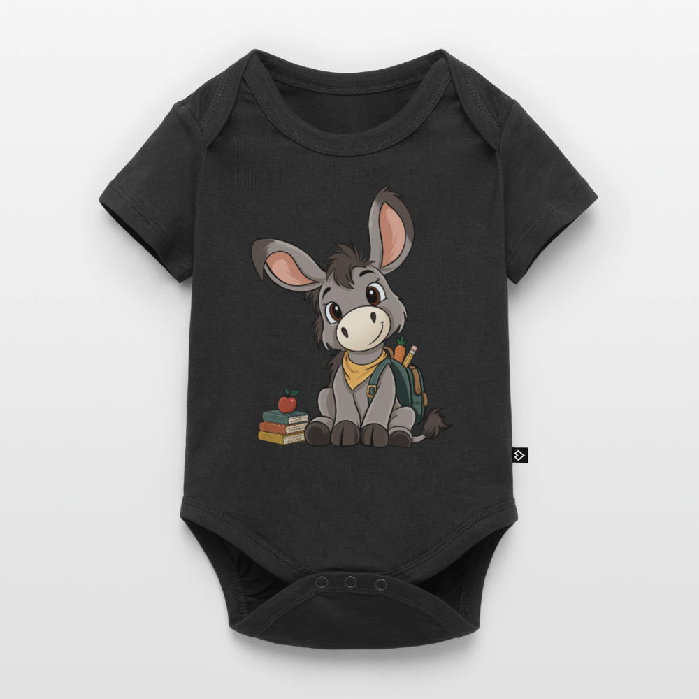 der-kleine-esel-classic-baby-bio-body - Schwarz