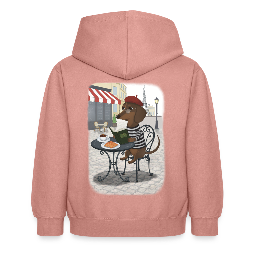dackel.in.paris.tres.pawfect.kinder.hoodie - Altrosa