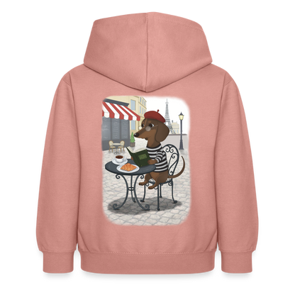 dackel.in.paris.tres.pawfect.kinder.hoodie - Altrosa