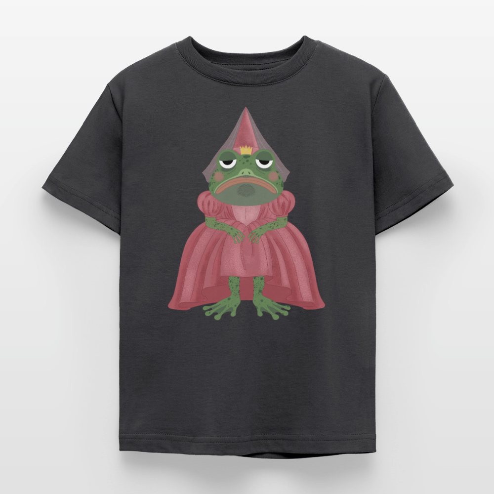 der-ungekusste-froschkonig-kinder-t-shirt - Dunkelgrau
